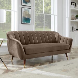 AMATA Wood Marino 3 Seater Sofa with Two Cushions Perfect For Home Office Guests Living Room