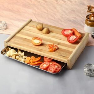 Bmado Wooden Cutting Board with Tray