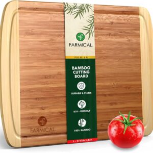 Farmical Large Wooden Chopping Board for Kitchen