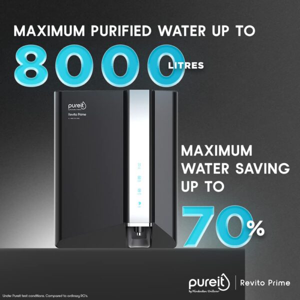 HUL Pureit Revito Prime Mineral RO+MF+UV in-Tank 7 stage 8L Water purifier