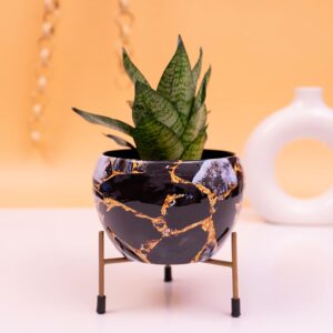 KYARI Spano Metal Pots for Indoor Plants