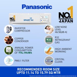 Panasonic 1.5 Ton 5 Star Wi-Fi Inverter Smart Split AC