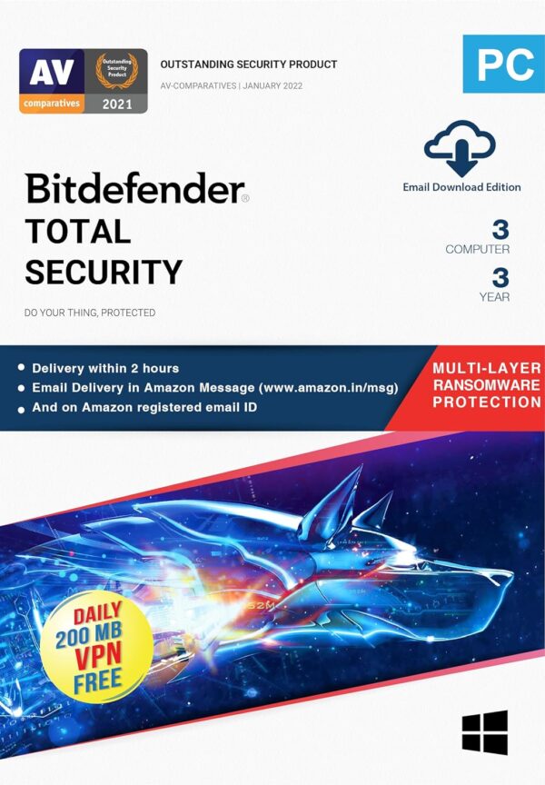 Bitdefender - 3 Computer,3 Years - Total Security