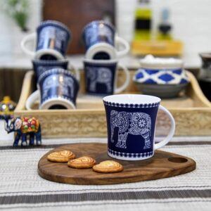 Femora Majestic Elephant Ceramic Coffee & Tea Cup Set
