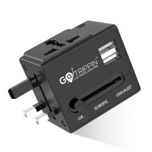 GoTrippin Universal Travel Adapter with Dual USB Charger Ports