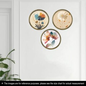 RAG28 Floral Art Wooden Wall Plates