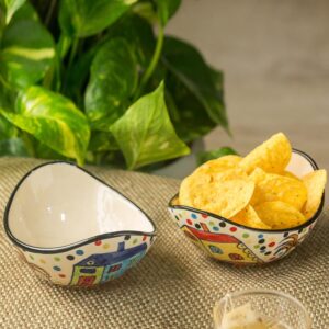 'The Hut Curved Serving' Ceramic Bowls