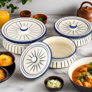 Praahi Lifestyle Ceramic Biryani Handi set with lid