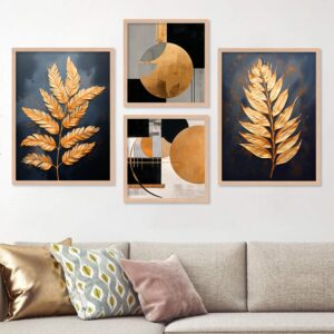 Modern Art Leaf Painting For Living Room