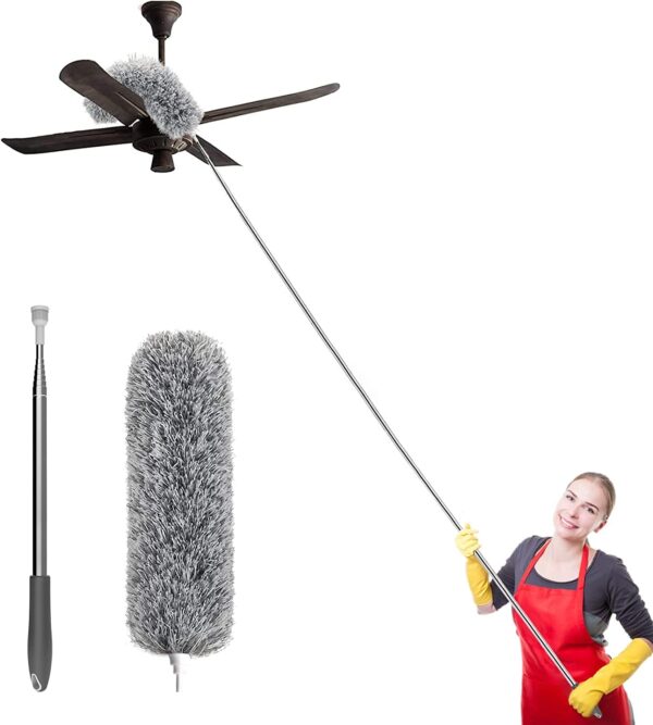 2024 Upgraded Long handle Microfiber Feather ceiling Duster