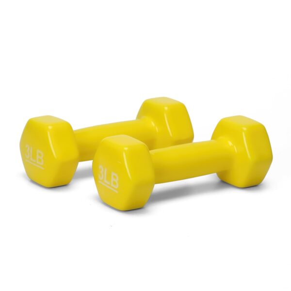 amazon basics Vinyl 3 Pound Dumbbells